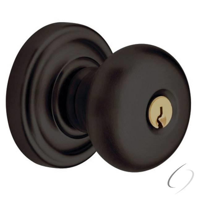 Baldwin, 5205 Classic Knopf Emergency Egress Keyed Entry Oil Rubbed Bronze Finish