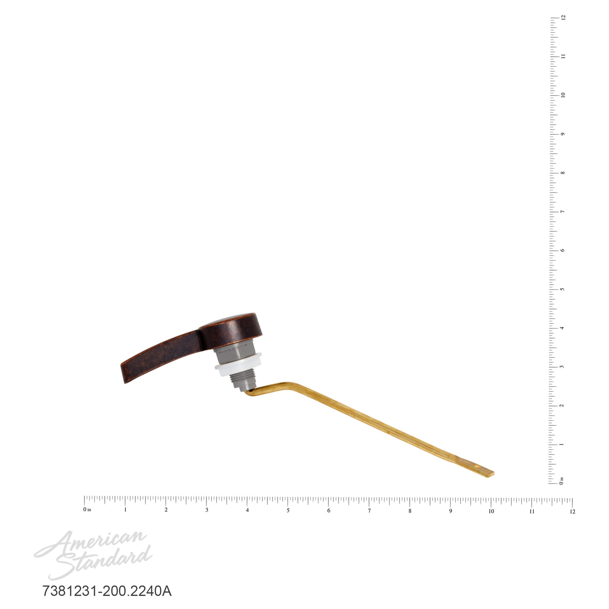 Amerikanische Norm, 7381231-200.2240A - Cadet Pro Auslösehebel für die linke Toilette aus ölgeriebener Bronze