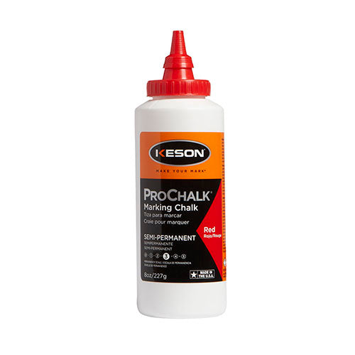 Keson, 8R - ProChalk Semi-Permanente Wasserfeste Markierungskreide - Rot - 8 oz