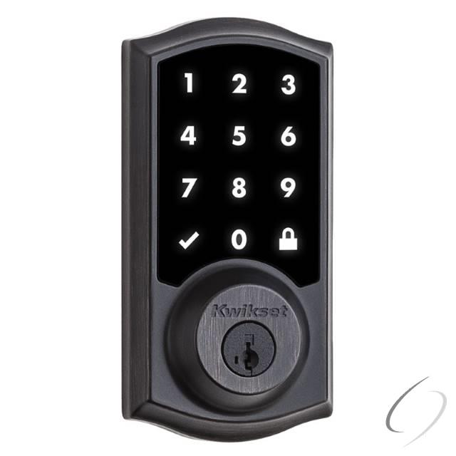 Kwikset, 919TRL-11PS Premis Touchscreen Smart Lock mit SmartKey mit RCAL-Falle und RCS-Schließblech in venezianischer Bronze