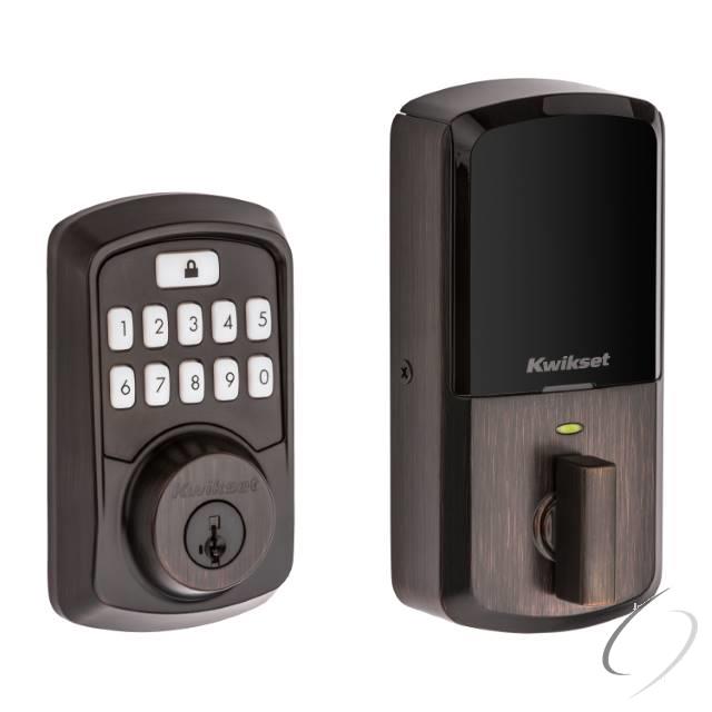 Kwikset, 942BLE-11PS Elektronischer Türriegel mit Bluetooth-Tastatur in venezianischer Bronze