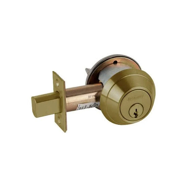 Schlage, B660P609 - Klasse 1 Einzylinder-Riegelschloss mit C-Schlüssel - Messing antik