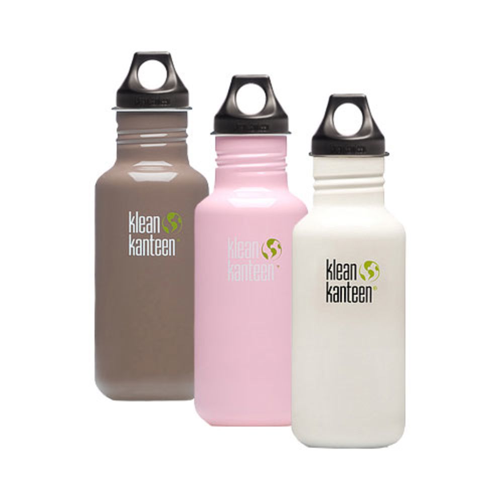 Klean Kanteen, Klean Kanteen Classic 18 oz. Edelstahl Wasserflasche w / Poly Loop Cap