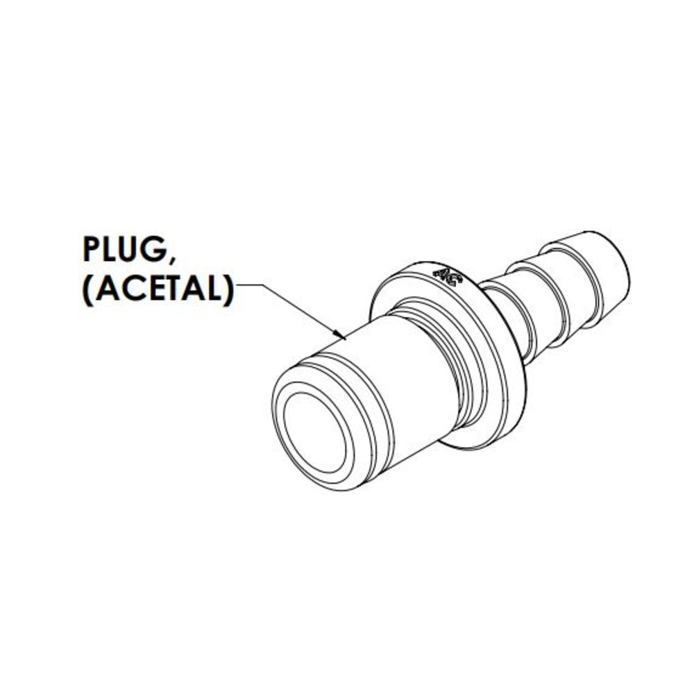 Linktech, LinkTech 1/4 Schlauch Barb Non-Vlve In-Line Acetal Coupling Insert (PLC22004)