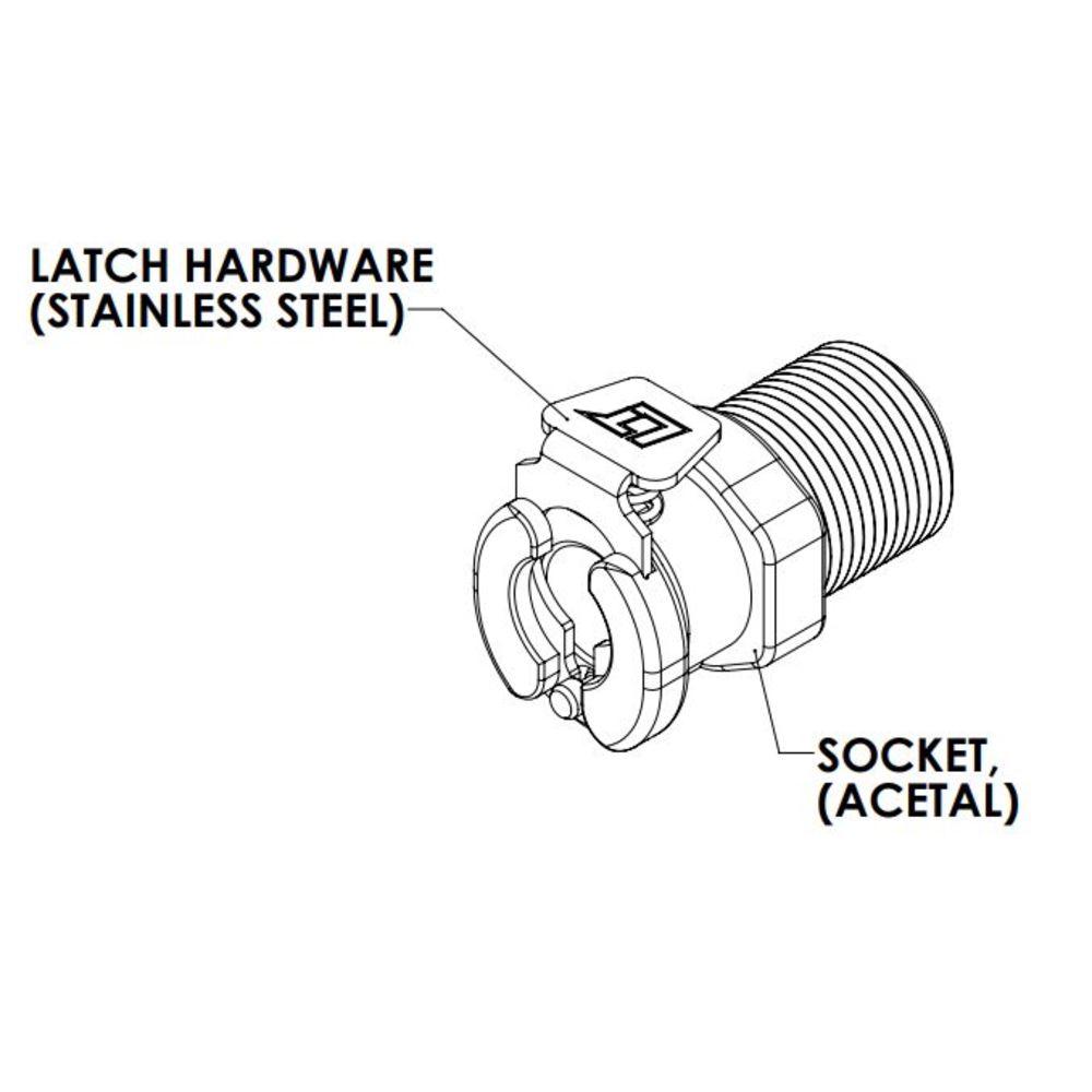 Linktech, LinkTech 20AC Außengewindebuchse, NV, 1/4" MNPT