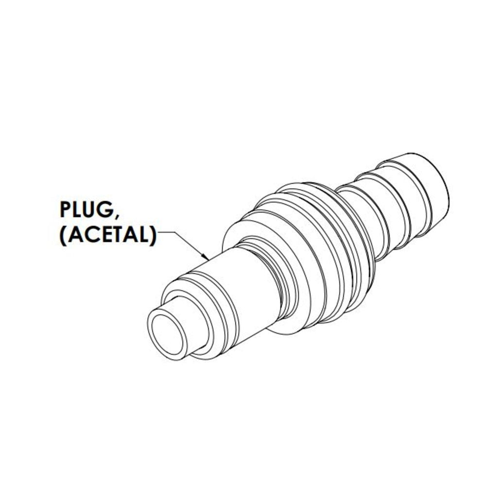 Linktech, LinkTech 40AC InLine-Stecker, mit Ventil, 3/8" HB