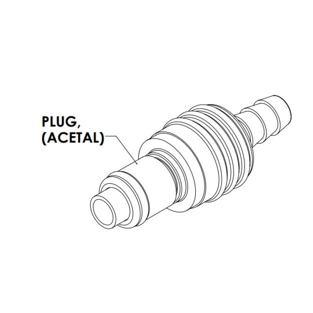 Linktech, LinkTech 40AC InLine-Stecker, mit Ventil, 5/16" HB