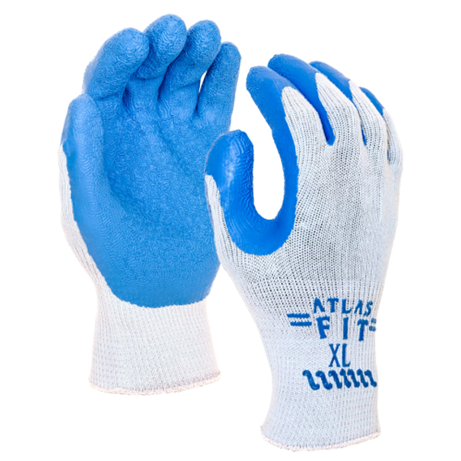 Majestätischer Handschuh, Majestic Glove 3385 L - ATLAS WRINKLED LATEX PALM COATED GLOVE L WITH COTTON/POLY SEAMLESS KNIT LINE