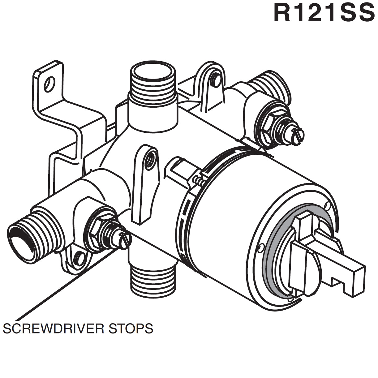 Amerikanische Norm, R121SS - 1/2" Druckausgleichsventil - Universelle Ein- und Auslässe - Schraubendreherstopfen