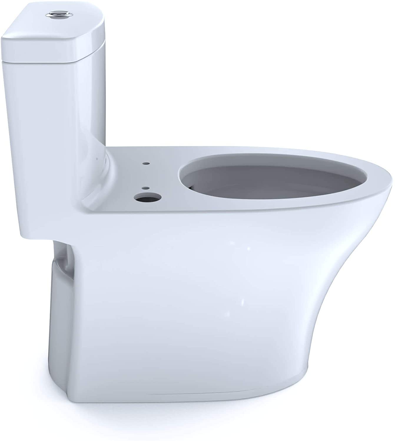 Toto, Toto CST646CUMFGAT40#01 - Aquia 0,8/1,0 GPF Zweimengenspülung, einteilig, verlängerte Toilette mit Stuhlhöhe