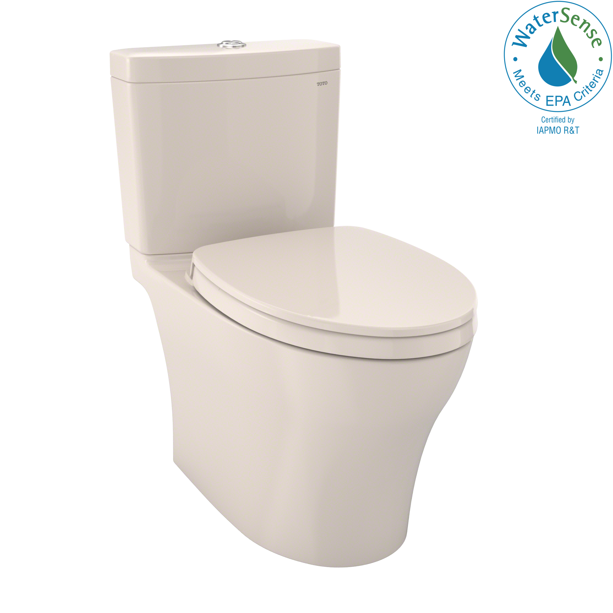 Toto, Toto MS446124CEMFG#12 - Aquia IV 0,8 / 1,28 GPF Zweiteilige Toilette mit verlängerter Sitzhöhe und Zweimengenspülung